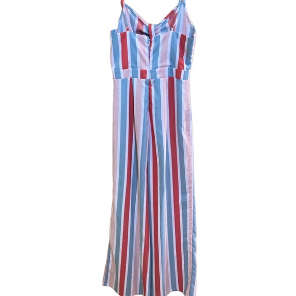 Romeo & Juliet Couture Wide Leg Stripe Jumpsuit - Picture 7 of 10